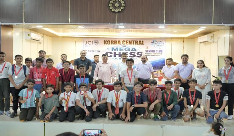 लखन लाल देवांगन के आतिथ्य में जेसीआई कोरबा सेंट्रल की भव्य शतरंज प्रतियोगिता संपन्न, 170 प्रतिभागियों ने लिया भाग