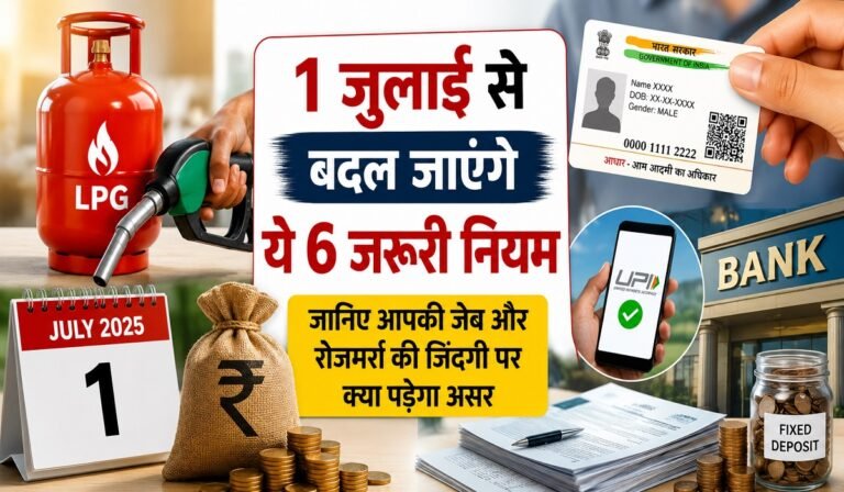 Rule Change: 1 जुलाई से बदलेंगे LPG, Aadhaar समेत 6 बड़े नियम, जानें आम जनता पर क्या होगा असर