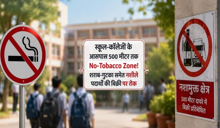 स्कूल-कॉलेजों के आसपास 500 मीटर तक No-Tobacco Zone! शराब-गुटका समेत नशीले पदार्थों की बिक्री पर रोक