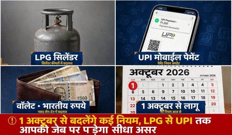 New Rules from 1 October: 1 अक्टूबर से बदलेंगे कई नियम, LPG से UPI तक आपकी जेब पर पड़ेगा सीधा असर