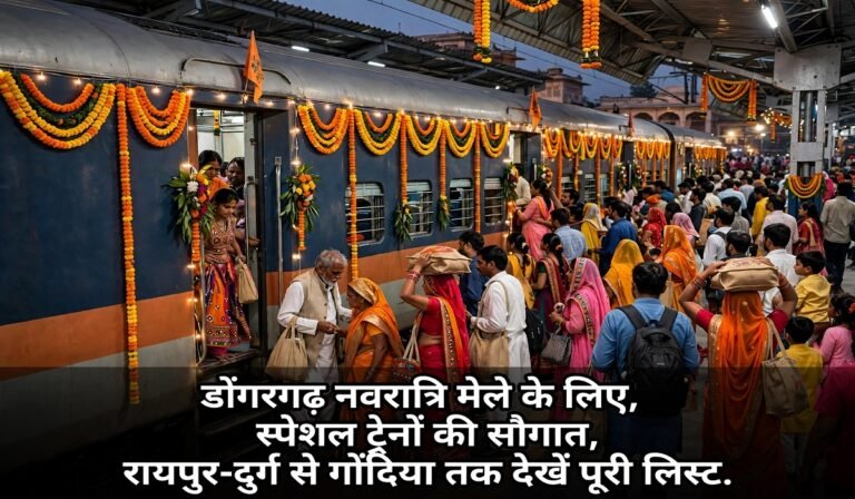 डोंगरगढ़ नवरात्रि मेले के लिए स्पेशल ट्रेनों की सौगात, रायपुर-दुर्ग से गोंदिया तक देखें पूरी लिस्ट